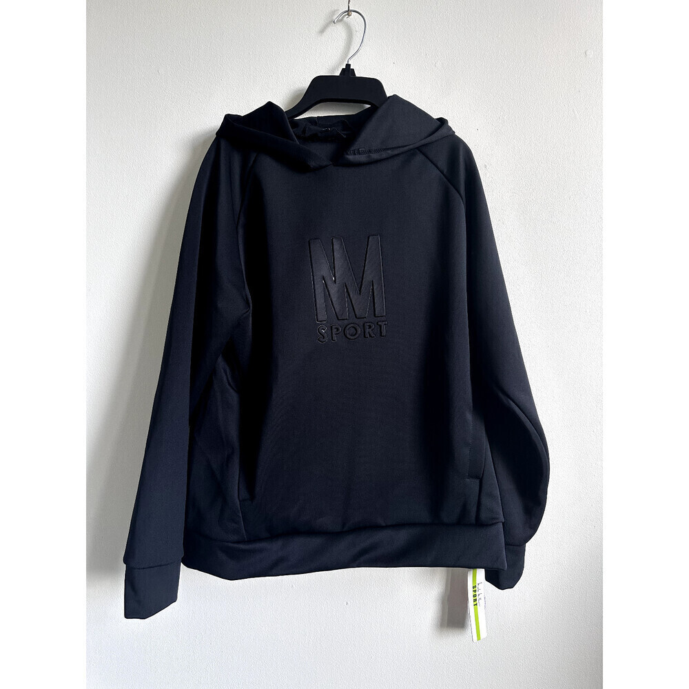 Nicole Miller Sport Women's Scuba Logo Print Activewear Pullover Hoodie size M